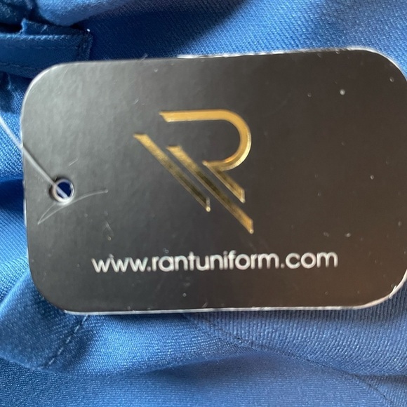 Rant Ceil Blue Medical Scrubs Pants with Moto design. Size XL - Picture 6 of 11